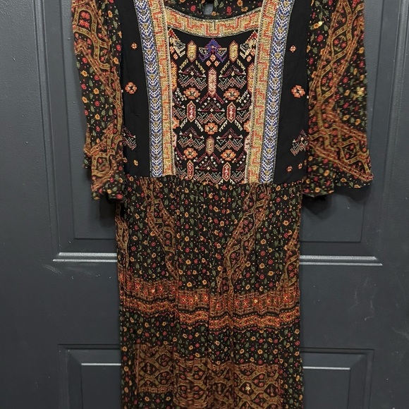 Akemi + Kin Dress Women’s Beaded Sheer Bohemian Embroidered Babydoll Vintage - Picture 4 of 5